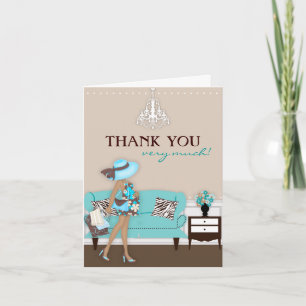 Chic Modern Mum Baby Shower Thank You Card