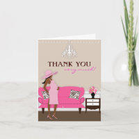 Chic Modern Mum Baby Shower Thank You Card