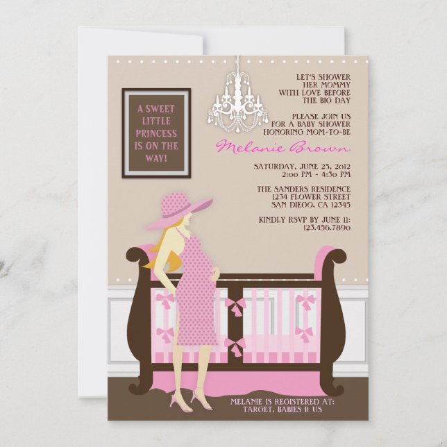 Chic Modern Mum Contemporary Baby Shower Invite (Front)