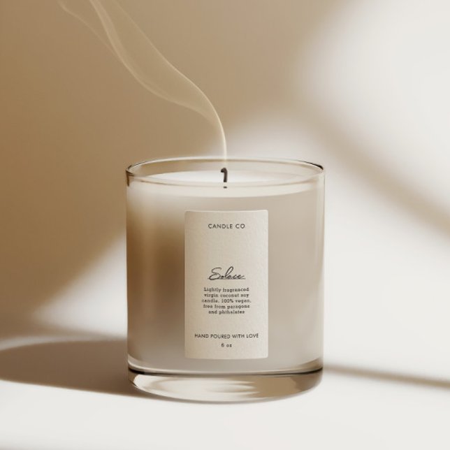 Chic Modern Neutral Black White Candle Product (Creator Uploaded)
