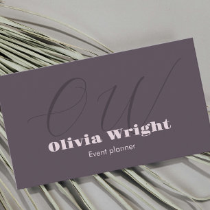 Chic Modern Party Planner Event Organiser Business Card