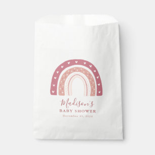 Chic Modern Pastel Pink Rainbow Baby Shower Favour Bag