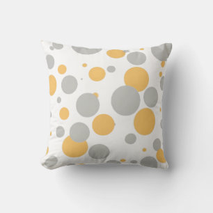 Chic Modern Personalised Polka Dot Throw Pillow