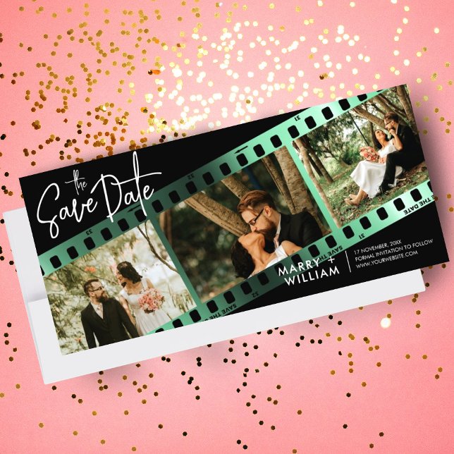 Chic modern photo booth save the date invitation (Creator Uploaded)