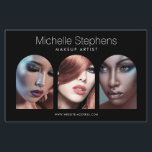 Chic Modern Photo Trio Makeup Artist Black Flyer<br><div class="desc">Elevate your brand and promotions with our customisable flyer template, designed to captivate boutiques, makeup artists, beauty salons, photographers, online shops, and many more. Our sleek and minimalist design places your business name prominently at the top, instantly catching the eye of your audience. With three elegantly arched photo placeholders that...</div>