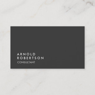 Chic Modern Plain Grey Trendy Business Card