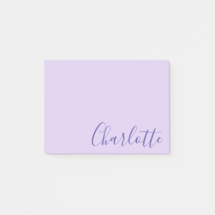 Chic Modern Purple Script Fully Customizable Post-it Notes