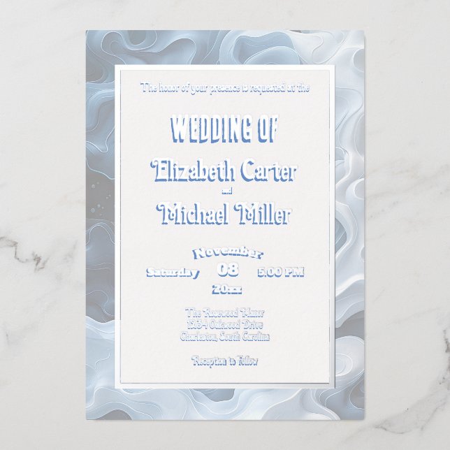 Chic Modern Quirky Blue Pastels (Front)