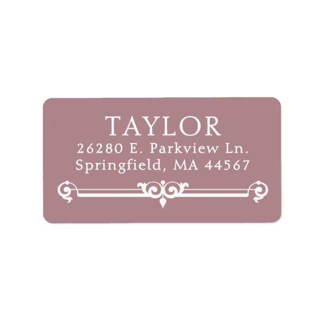 Chic Modern Return Address Labels (Front)