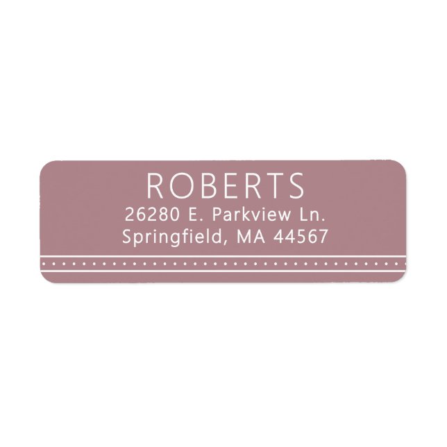 Chic Modern Return Address Labels (Front)