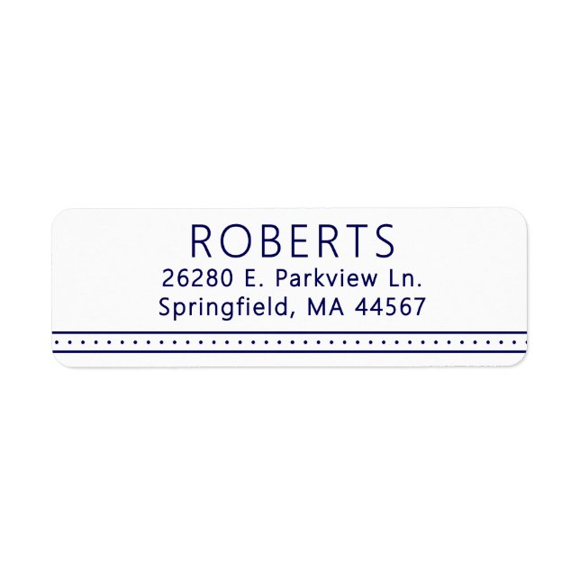 Chic Modern Return Address Labels (Front)
