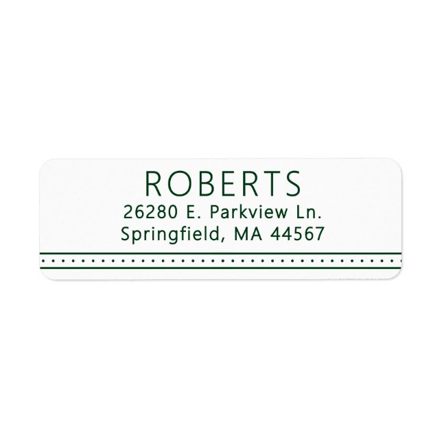 Chic Modern Return Address Labels (Front)