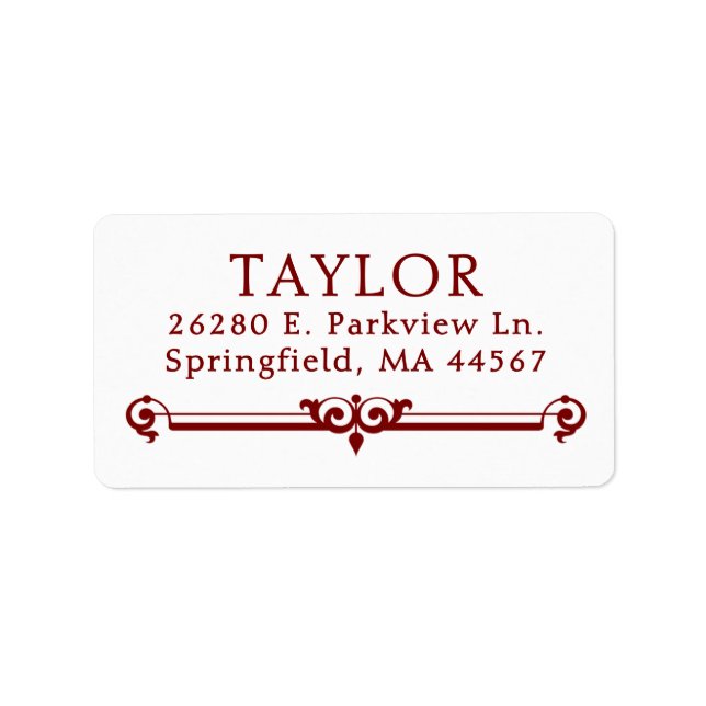 Chic Modern Return Address Labels (Front)