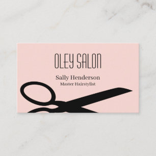 Chic Modern Scissors Hairstylist Business Card