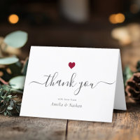 Chic Modern Script Calligraphy Burgundy Red Heart