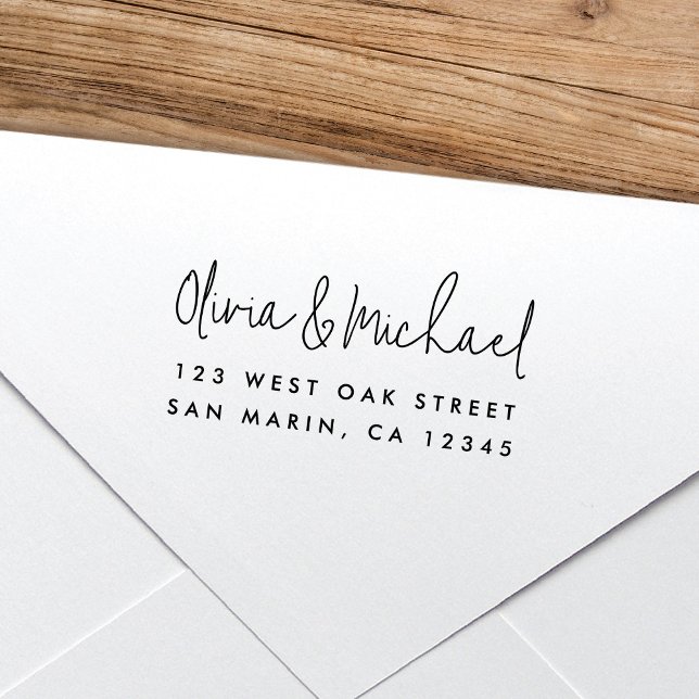 Chic Modern Script Name Return Address  Self-inking Stamp (Creator Uploaded)