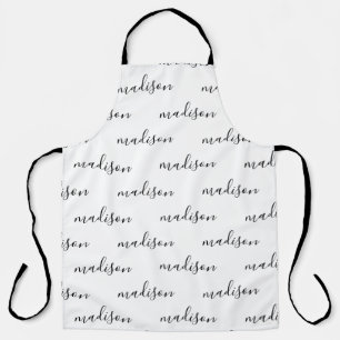 Chic Modern Script Personalised Name Print Apron