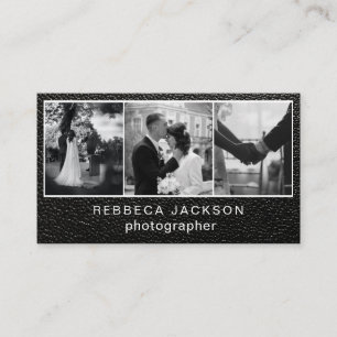 Chic Modern Script Typography Simple Photographer  Business Card