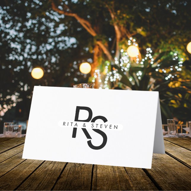 Chic Modern Script Wedding table Number Place Card (Creator Uploaded)