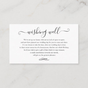 Chic+Modern Script Wedding Wishing Well Cards