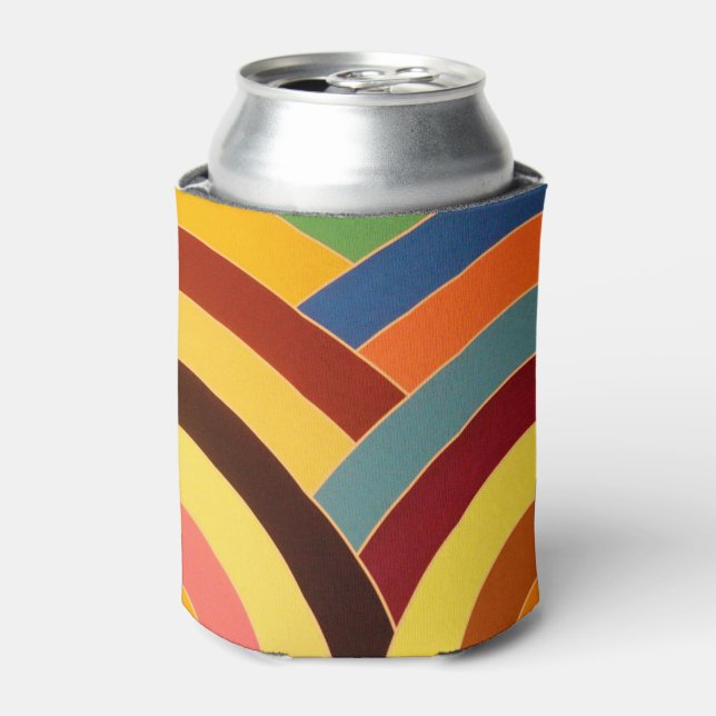 chic modern sophisticated chevrons can cooler (Can Front)