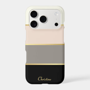 Chic Modern Stripes Pattern with Name