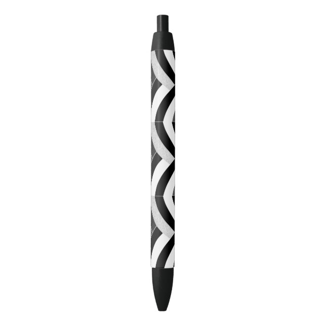 chic modern stylish chevrons black ink pen (Front Vertical)
