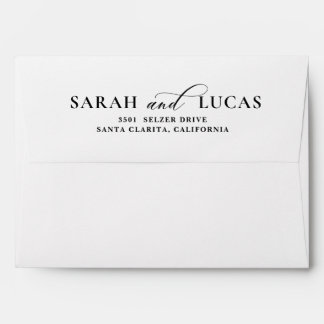 Chic Modern Stylish Elegant Wedding Envelope