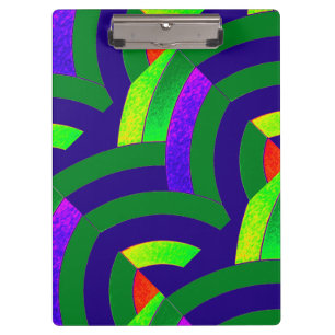 chic modern stylish green/navy chevrons clipboard