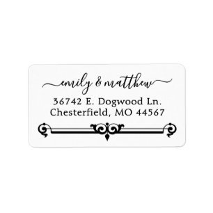 Chic Modern Wedding Return Address Labels