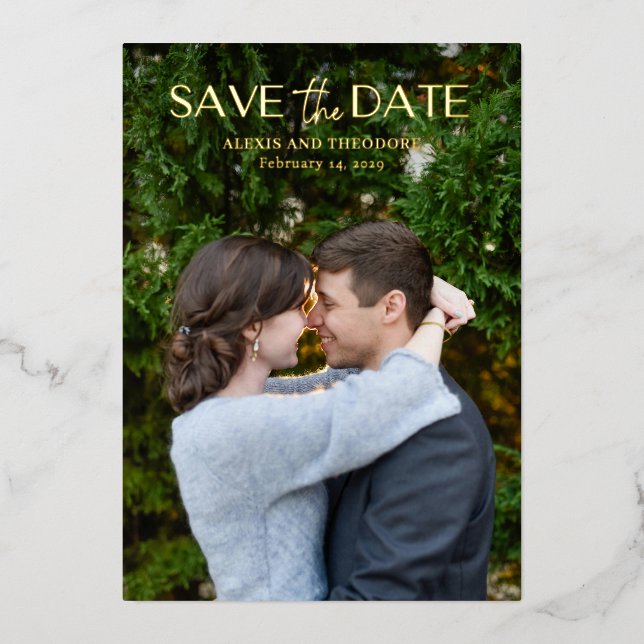 Chic Modern Wedding Save the Date (Front)