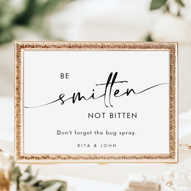 Chic Modern Wedding Sunscreen and Bug Spray Sign (Creator Uploaded)