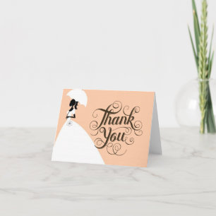 Chic Modern Wedding Thank You Card Elegant Bride