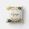 Chic Monogram Initial Boho Floral Pillow