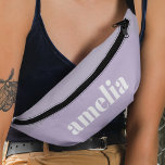 Chic Monogram Lavender Purple Bum Bags<br><div class="desc">Chic fanny pack featuring your name or monogram initials in a trendy large white font on a pastel lavender purple background. You can adjust the size of the font in the design tool for shorter or longer names.</div>