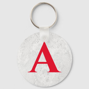 Chic monogram professional plain add name initial key ring