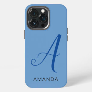 Chic monogram professional plain ADD YOUR NAME iPhone 13 Pro Case