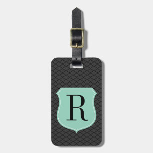 Chic monogram travel luggage tag for men and women