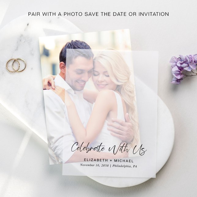 Chic Monogram Wedding Overlay Vellum Invitations (Elevate your save the dates and wedding invitations with the timeless beauty of vellum overlays)