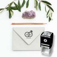 Chic Monogram Wedding Rings