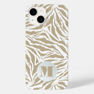 Chic Monogram Zebra Case-Mate iPhone 14 Case