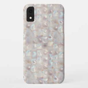 Chic Mother of Pearl Elegant Mosaic Pattern iPhone XR Case