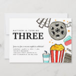 Chic Movie Night Cinema Watch Party Kids Birthday Invitation<br><div class="desc">Cute Movie Night Cinema Watch Party Kids Birthday Invitation</div>