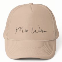 Chic Mr or Mrs last name embroidered baseball cap