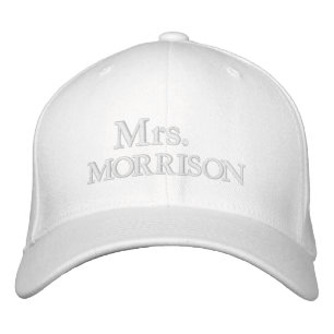 Chic Mrs. Last Name blush pink white Embroidered Hat