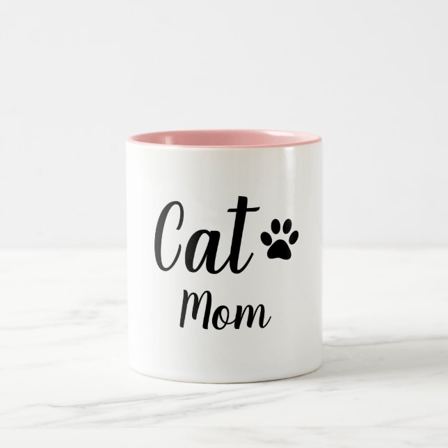 CHIC MUG_ CAT MOM Two-Tone COFFEE MUG (Center)