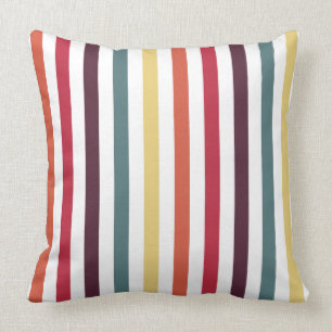 Chic Multicolored Stripes Cushion