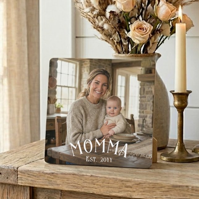 Chic Mum Est Year First Time Mum Photo Plaque (Creator Uploaded)