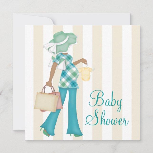 Chic Mum Ethnic Baby Shower Invitation (Front)