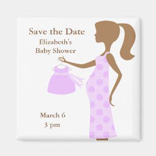 Chic Mum To Be Baby Shower Save the Date Magnets